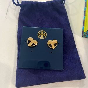 Tory Burch NWT Adeline Fret Stud Earrings